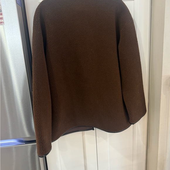 Rebecca Minkoff Brown Shearling Jacket with Toggle Closures - Picture 2 of 14